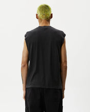 Load image into Gallery viewer, Afends Men&#39;s Vacation Sleeveless Tee in Stone Black
