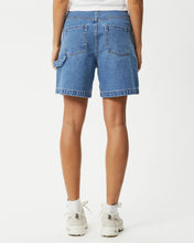 Load image into Gallery viewer, Afends Women&#39;s Emilie Workwear Short in Worn Blue

