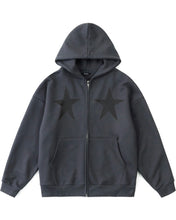 Load image into Gallery viewer, Tee Library Men&#39;s Star Hoodie in Charcoal
