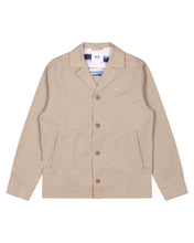 Load image into Gallery viewer, the Wemoto Men&#39;s Ethan Jacket in Khaki laying flat on a white background
