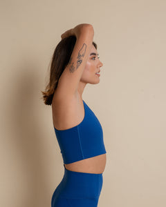 Girlfriend Collective Paloma Bra in Sodalite side view