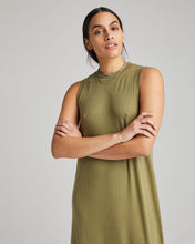 Load image into Gallery viewer, Richer Poorer Women&#39;s Vintage Rib Column Dress in Olive Army
