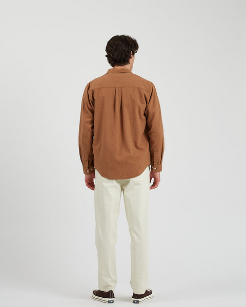 Minimum Men's Yonathan Shirt in Toasted Coconut