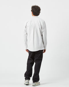 back view of the Minimum Men's Charming Shirt in Light Grey