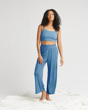Load image into Gallery viewer, model standing against a white background wearing the Richer Poorer Women&#39;s Night Knit Pant in Blue Horizon and a matching tank
