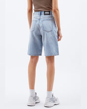 Load image into Gallery viewer, back view of the Dr. Denim Women&#39;s Bella Shorts in Bleach Sky on a model
