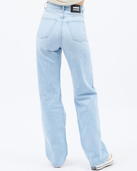 a close up back view of the Dr. Denim Women's Echo Jean in Superlight Blue Jay