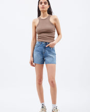 Load image into Gallery viewer, Dr. Denim Women&#39;s Nora Shorts in Drift Worn Blue worn by a model standing

