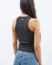 Load image into Gallery viewer, back view of the Dr. Denim Women&#39;s Amelie Tank in Graphite on a model
