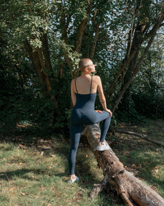 Girlfriend Collective Unitard in Midnight