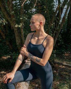 Girlfriend Collective Unitard in Midnight