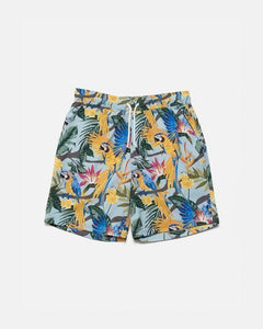 Poplin & Co Printed Shorts in Parrot Paradise
