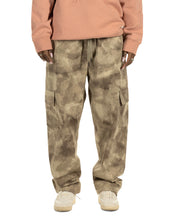 Load image into Gallery viewer, close up of the front of the Taikan Cargo Pants in Abstract Camo on a model
