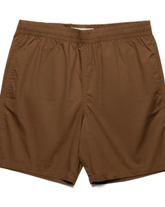 close up of the front of the Taikan Classic Shorts in Brown on a white background