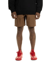 Load image into Gallery viewer, close up of the front of the Taikan Classic Shorts in Brown on a model

