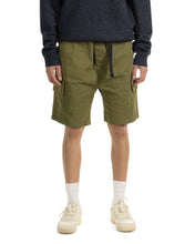 Load image into Gallery viewer,  a close up of the front of the Taikan Cargo Shorts in Olive on a model
