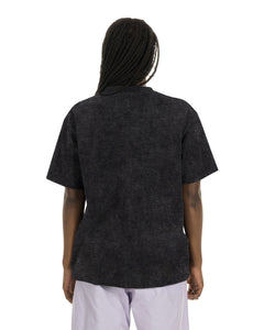 back view of the Taikan Heavyweight T-Shirt in Black Acid on a model