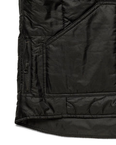close up of the pocket details on the Taikan Quilted Vest in Black