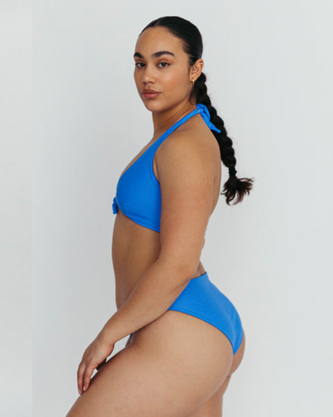 Saltwater Collective Ava Swimsuit Bottom in Azul