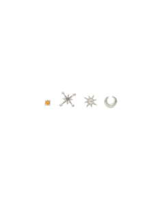 Hunt of Hounds Celestial Stud Earring Set in Silver