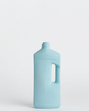 Load image into Gallery viewer, Middle Kingdom Motor Oil Bottle Vase in denim blue
