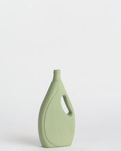Load image into Gallery viewer, Middle Kingdom Laundry Detergent Vase in sage against white background turned on an angle
