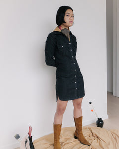 Ably Lori Denim Dress in Black