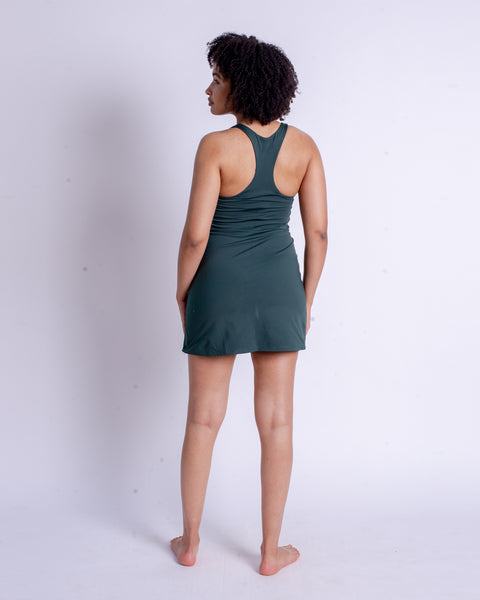 Girlfriend Collective Paloma Dress in Moss