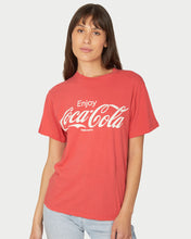 Load image into Gallery viewer, Rolla&#39;s Enjoy Coke Classic Tomboy Tee in Red
