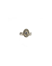 Load image into Gallery viewer, Hunt of Hounds Forget Me Not Ring in Silver
