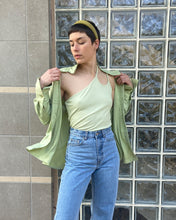 Load image into Gallery viewer, NA-KD Ribbed One Shoulder Top in Green
