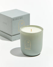 Load image into Gallery viewer, Boheme Fragrances Istanbul Candle sitting in front of it&#39;s box on a white surface
