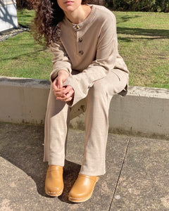 NA-KD Oversized Knit Sweater in Dark Beige