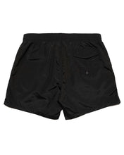 Load image into Gallery viewer, the back of the Taikan Nylon Shorts in Black laying flat on a white background
