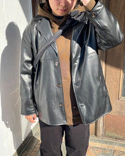 Load image into Gallery viewer, NA-KD Short PU Jacket in Black
